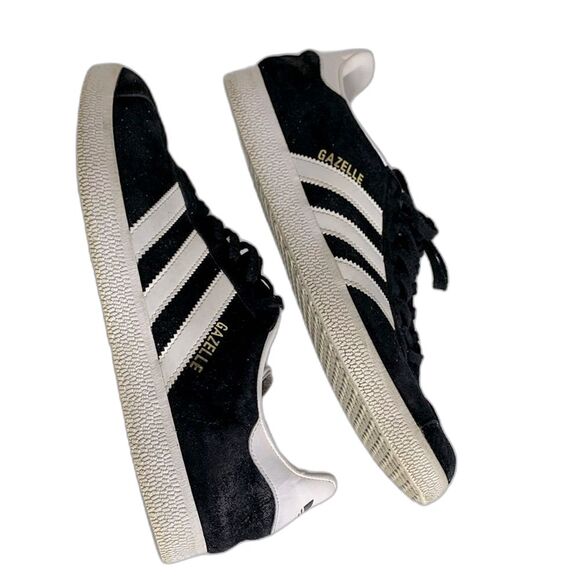 Adidas Originals Gazelle Black Suede White Trim Unisex Size M9.5/W10.5 - Picture 11 of 14